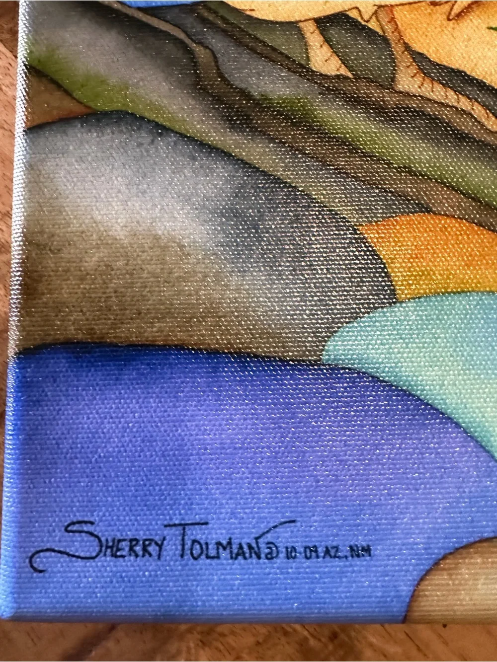 Sherry Tolman Art Canvas Prints Watercolor Art Signed # Diptych Set 15x10”